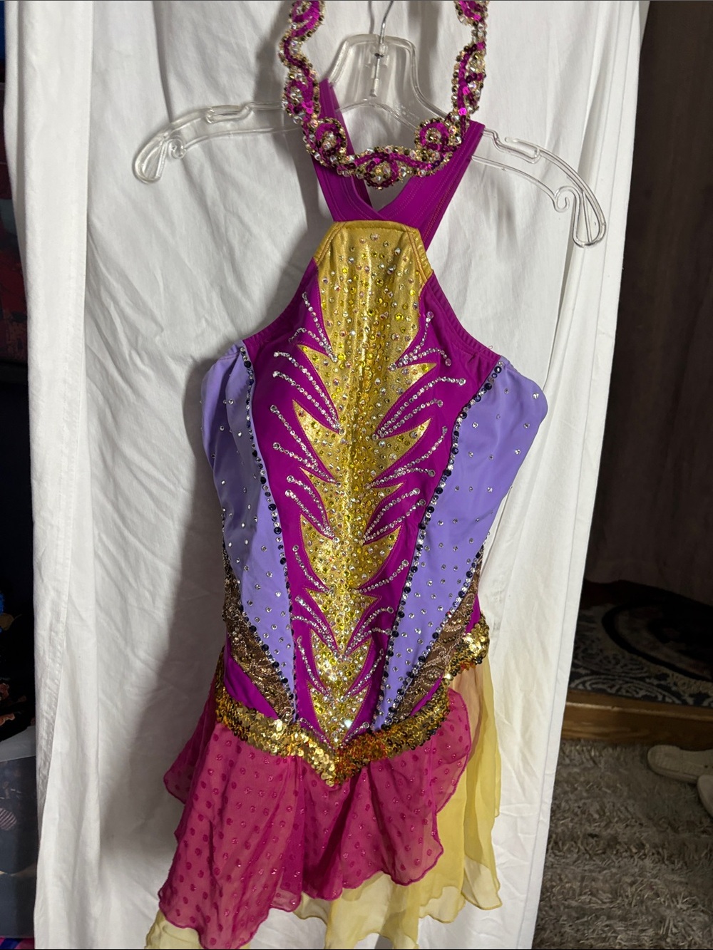 Kids Purple & Yellow Dance Costume - Brand Unspecified
